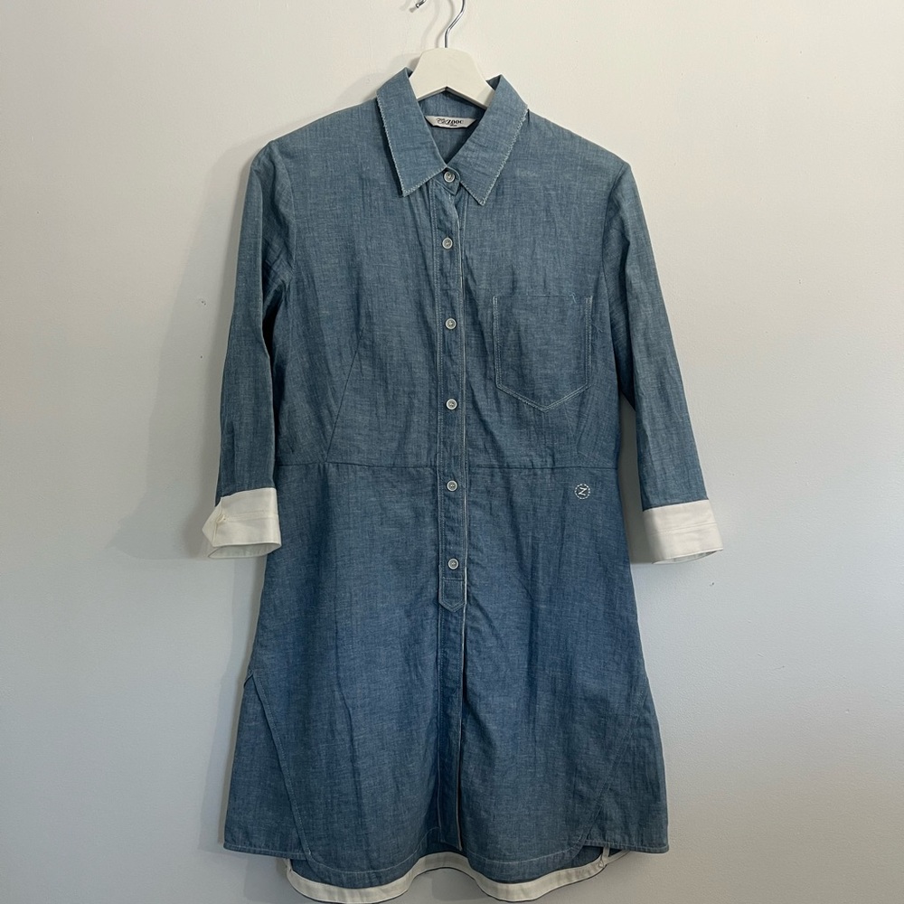 Denim Blue Button-Up Dress